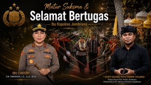 Ketum Puri Andul Agung Gempa Ucapkan Selamat Bertugas kepada Kapolres Jembrana AKBP Cheery Sinta Maygrand Simamora